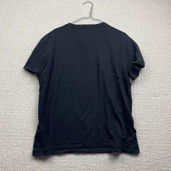 Y2K Calvin Klein T-Shirt Mens L Black Abstract CK Logo Graphic Grey / Red - Picture 10 of 14